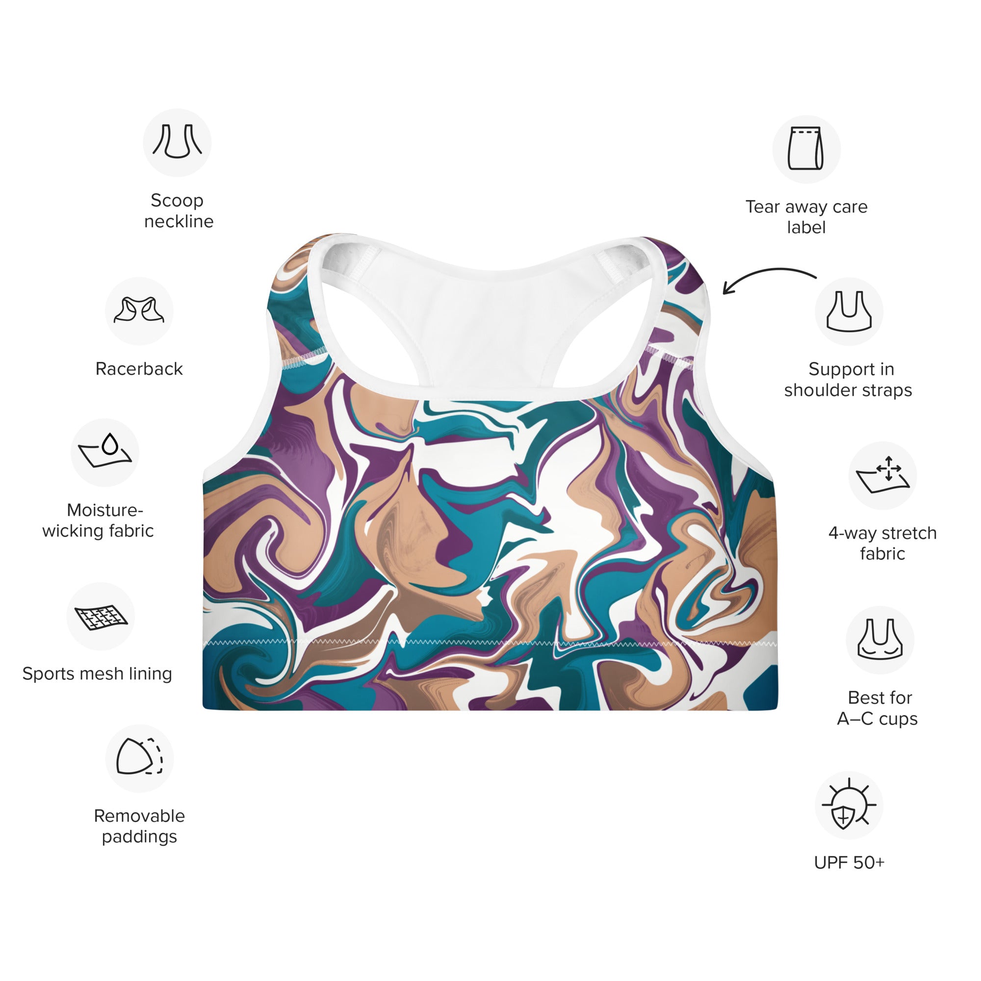 Top/Sujetador deportivo #Sunset Wht